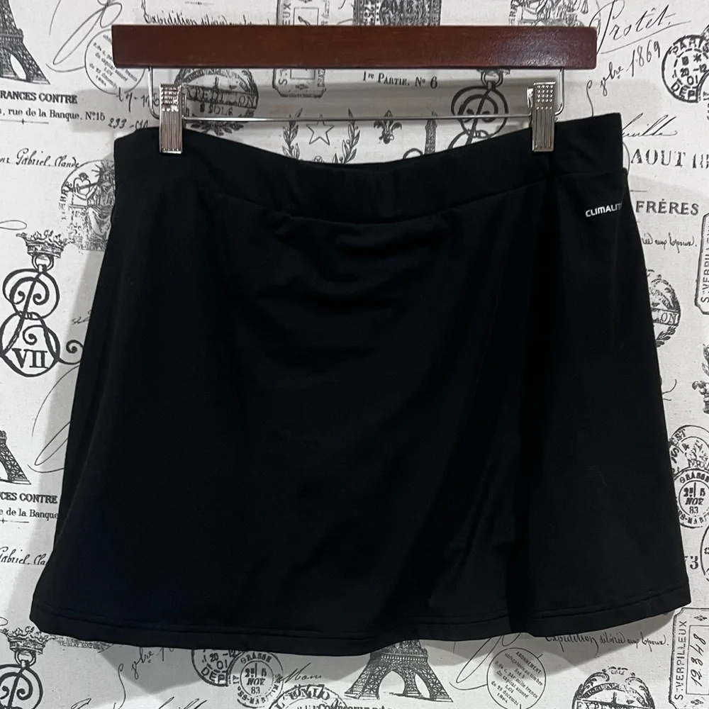 Adidas Climalite Black Tennis Skort Skirt Shorts Women’s Large L